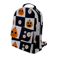 Seamless Halloween Pattern With Smiling Pumpkin 20240926 161714 0000 Flap Pocket Backpack (large) by Safari