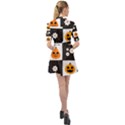 Seamless Halloween Pattern With Smiling Pumpkin 20240926 161714 0000 Belted Shirt Dress View2