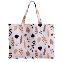 Autumn Seamless Leaves Pattern  Zipper Mini Tote Bag