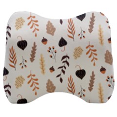 Autumn Seamless Leaves Pattern  Velour Head Support Cushion