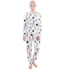 Autumn Seamless Leaves Pattern  Women s Lounge Set