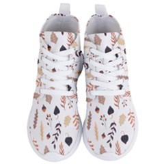 Autumn Seamless Leaves Pattern  Women s Lightweight High Top Sneakers