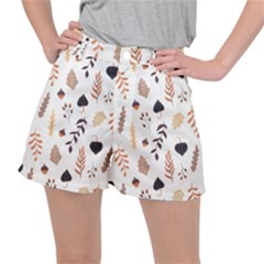 Autumn Seamless Leaves Pattern  Women s Ripstop Shorts by Safari