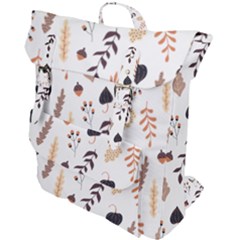 Autumn Seamless Leaves Pattern  Buckle Up Backpack