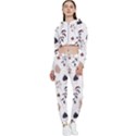 Autumn Seamless Leaves Pattern  Cropped Zip Up Lounge Set View1