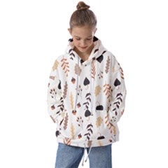 Autumn Seamless Leaves Pattern  Kids  Oversized Hoodie