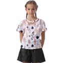 Autumn Seamless Leaves Pattern  Kids  Front Cut T-Shirt View1