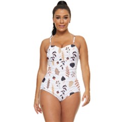 Autumn Seamless Leaves Pattern  Retro Full Coverage Swimsuit by Safari