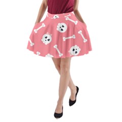 Halloween Pattern With Sculles And Bones 20240926 160927 0000 A-line Pocket Skirt by Safari