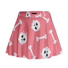 Halloween Pattern With Sculles And Bones 20240926 160927 0000 Mini Flare Skirt by Safari