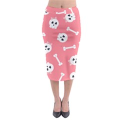 Halloween Pattern With Sculles And Bones 20240926 160927 0000 Midi Pencil Skirt by Safari