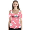 Halloween Pattern With Sculles And Bones 20240926 160927 0000 Butterfly Sleeve Cutout T-Shirt  View1