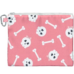 Halloween Pattern With Sculles And Bones 20240926 160927 0000 Canvas Cosmetic Bag (xxxl) by Safari