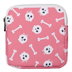 Halloween Pattern With Sculles And Bones 20240926 160927 0000 Mini Square Pouch by Safari