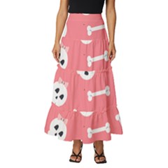 Halloween Pattern With Sculles And Bones 20240926 160927 0000 Tiered Ruffle Maxi Skirt by Safari