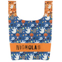 Personalized Halloween Name Any Text Foldable Shopping Bag