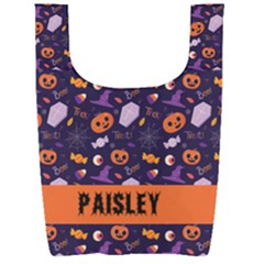 Personalized Halloween Name Any Text Foldable Shopping Bag