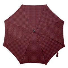 Brown Red Dot Pattern Hook Handle Umbrellas (large) by ytdream