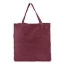 Brown Red Dot Pattern Grocery Tote Bag View1