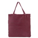 Brown Red Dot Pattern Grocery Tote Bag View2