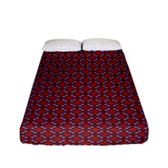 Brown Red Dot Pattern Fitted Sheet (full/ Double Size)