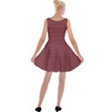 Brown Red Dot Pattern Velvet Skater Dress View2