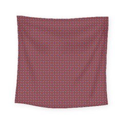 Brown Red Dot Pattern Square Tapestry (small)