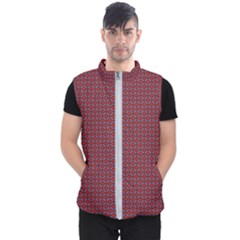 Brown Red Dot Pattern Men s Puffer Vest