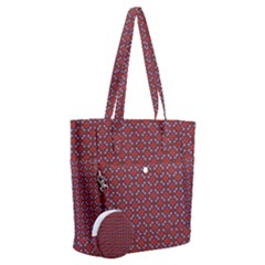 Brown Red Dot Pattern Everyday Shoulder Bag With Pouch Bag