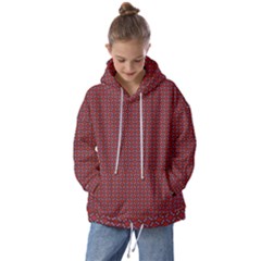 Brown Red Dot Pattern Kids  Oversized Hoodie