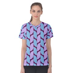 Purple Blue Pattern Women s Cotton T-shirt