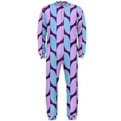 Purple Blue Pattern Onepiece Jumpsuit (men)