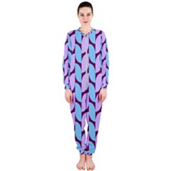 Purple Blue Pattern Onepiece Jumpsuit (ladies)