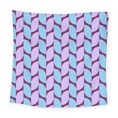 Purple Blue Pattern Square Tapestry (large)