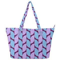 Purple Blue Pattern Full Print Shoulder Bag by ytdream