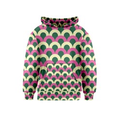 Green Yellow Pattern Kids  Pullover Hoodie