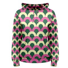 Green Yellow Pattern Women s Pullover Hoodie