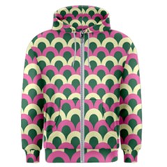 Green Yellow Pattern Men s Zipper Hoodie