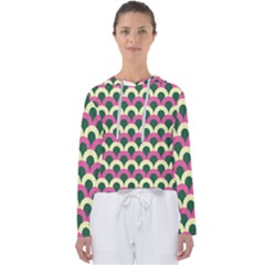 Green Yellow Pattern Women s Slouchy Sweat