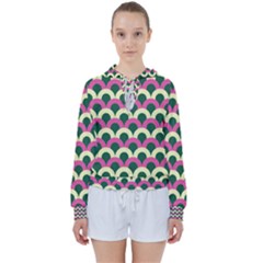 Green Yellow Pattern Women s Tie Up Sweat