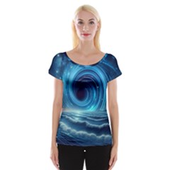 Astral Waveform Fantasy Cap Sleeve Top by Grandong