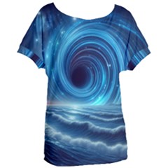 Astral Waveform Fantasy Women s Oversized T-shirt by Grandong