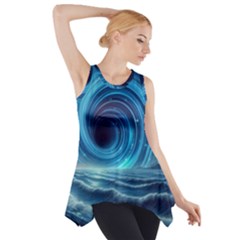 Astral Waveform Fantasy Side Drop Tank Tunic by Grandong