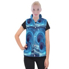 Astral Waveform Fantasy Women s Button Up Vest