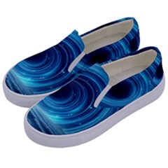 Astral Waveform Fantasy Kids  Canvas Slip Ons by Grandong