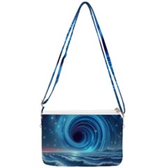 Astral Waveform Fantasy Double Gusset Crossbody Bag by Grandong