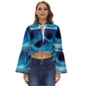 Astral Waveform Fantasy Boho Long Bell Sleeve Top View1