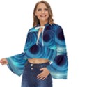 Astral Waveform Fantasy Boho Long Bell Sleeve Top View2