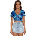 Astral Waveform Fantasy V-Neck Crop Top View1