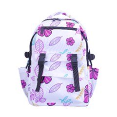 Flowers Leaves Pattern Art Bloom Carry-on Double Buckle Travel Backpack by Grandong